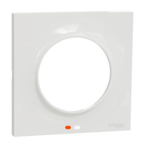 Plaque ODACE Styl blanche 1 poste – Élégance simple et épurée Schneider