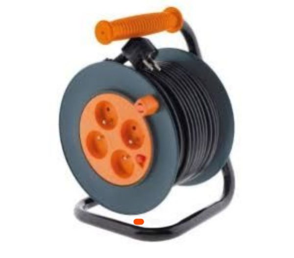 Rallonge enrouleur 4 prises 4m – Câble 3x2,5mm² haute puissance