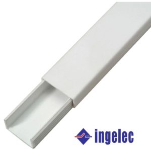 Moulure électrique INGELEC 20x12 mm – 1 canal – Longueur 1 mètre – Sans adhésif