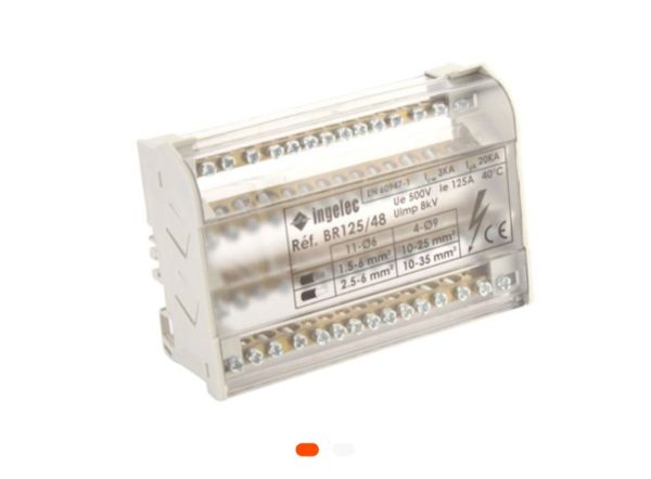 Répartiteur tétrapolaire 125 A – 6 modules, Ingelec