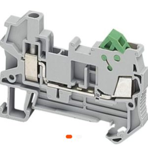 Bornier électrique 1,5 mm² – Connecteur de rail DIN gris avec levier vert