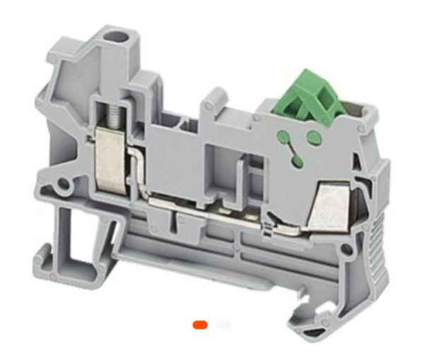 Bornier électrique 1,5 mm² – Connecteur de rail DIN gris avec levier vert
