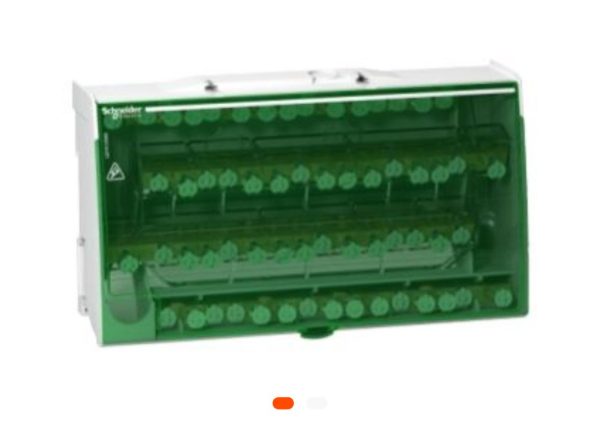 Répartiteur 125A – 4 × 15 trous avec capot de protection transparent
