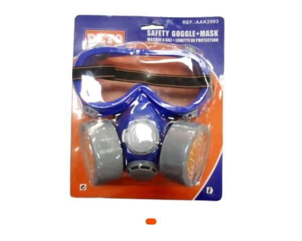 Demi-masque de protection avec filtres intégrés – Anti-poussières, gaz et vapeurs
