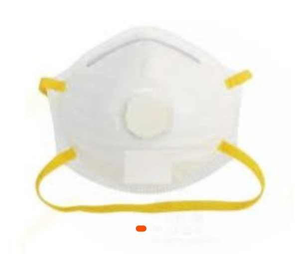 Masque à poussière ovale avec valve FFP2 – Lot de 20 pièce