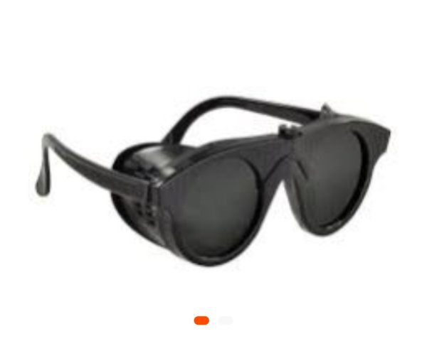 Lunette de soudure rectangulaire noire – Verre plastique de protection