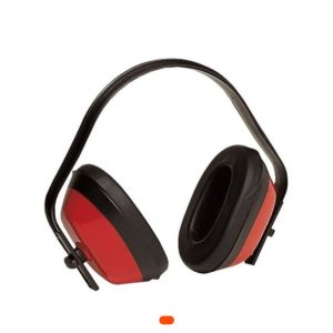 Casque anti-bruit ajustable avec coquille rouge DETOPLUS