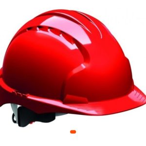 Casque de sécurité rouge EMTOP – Protection robuste pour chantiers