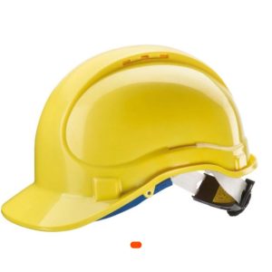 Casque de sécurité jaune EMTOP – Protection robuste et ajustable