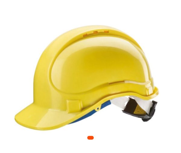Casque de sécurité jaune EMTOP – Protection robuste et ajustable