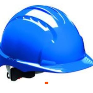Casque de chantier bleu EMTOP – Protection robuste et confortable