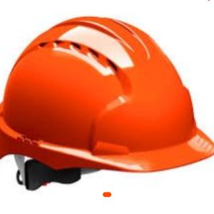 Casque de chantier orange EMTOP – Protection robuste et durable pour travailleurs